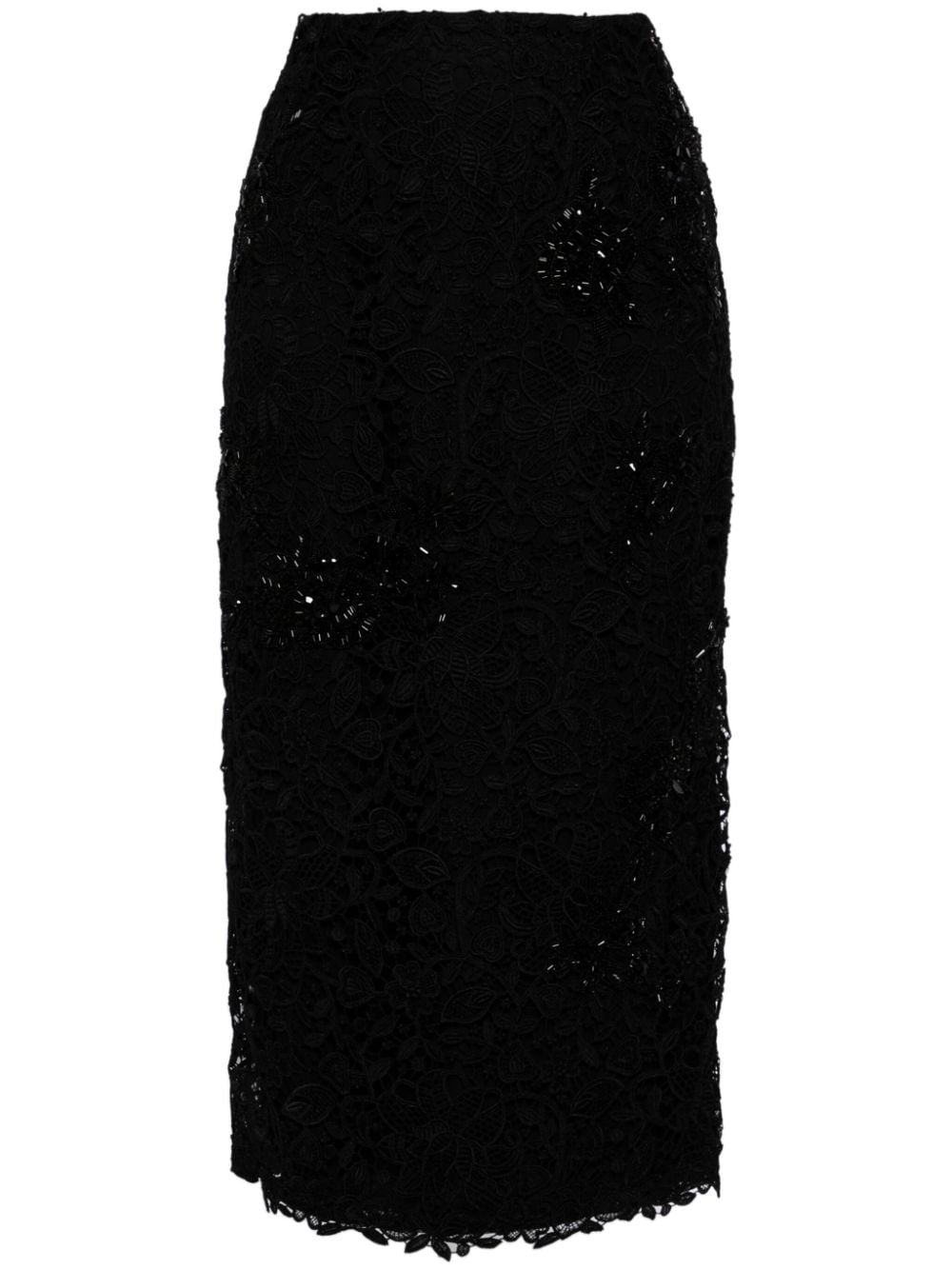 Carolina Herrera lace-detailing pencil skirt - Schwarz von Carolina Herrera