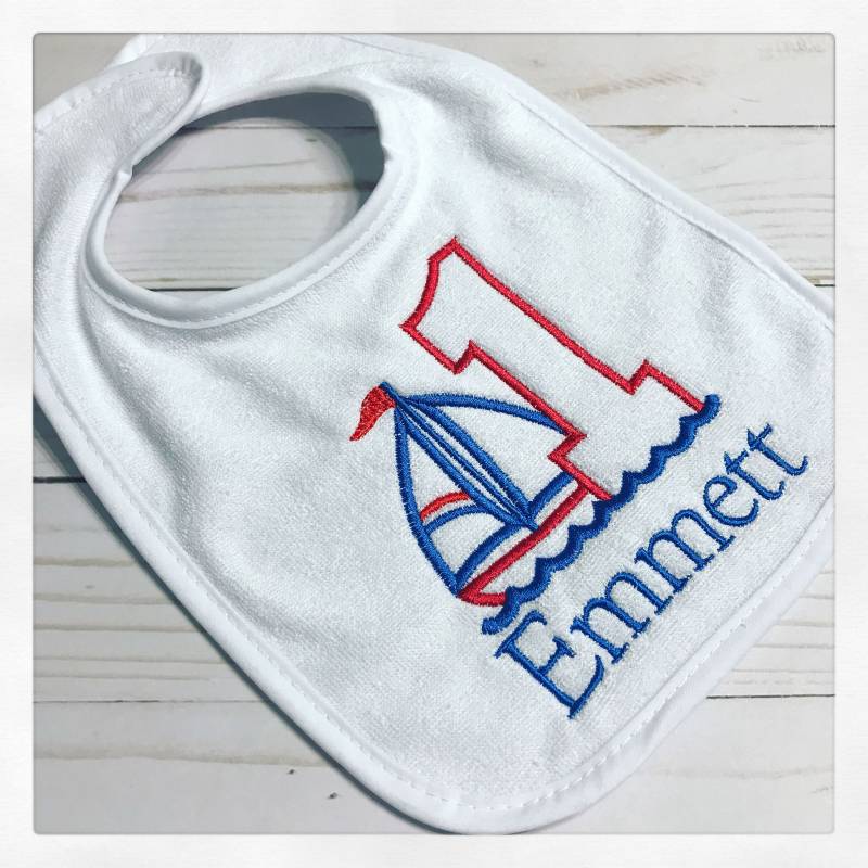 Boot 1. Geburtstag Lätzchen/Party Smash Cake von CarolinaMonogramCo