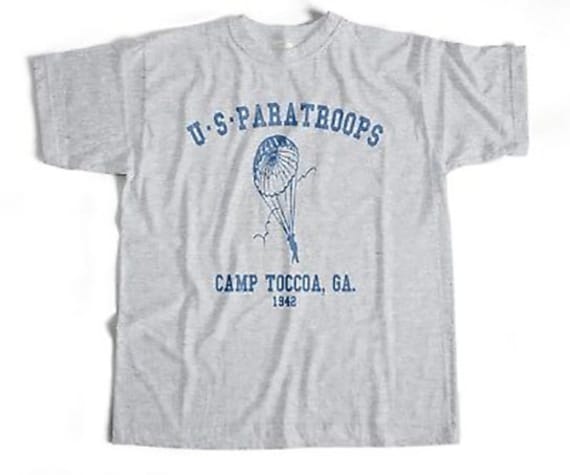 Band Of Brothers Shirt Distressed T Army Us Fallschirmjäger Camp Toccoa World War Wwii von CarolinaThreadz