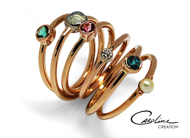 Ring | Romanze in Rosé Roségold Mondstein von CarolineCreationArt