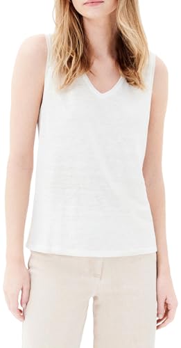 Caroll Damen 241t-trym Tanktop aus Leinen, Elfenbein, Small von Caroll