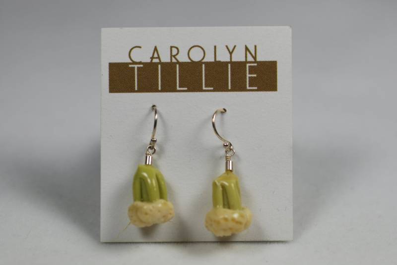Blumenkohl-Ohrringe - Polymer Clay Und Sterling Silber Blumenkohl-Ohrringe - Polymer Clay Und Sterling Silber von CarolynTillieAtelier