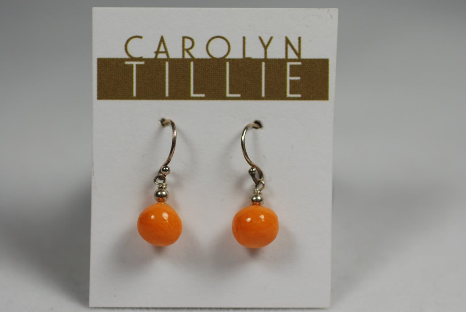 Orange Ohrringe - Polymer Clay Und Sterling Silber Orange Ohrringe - Polymer Clay Und Sterling Silber von CarolynTillieAtelier
