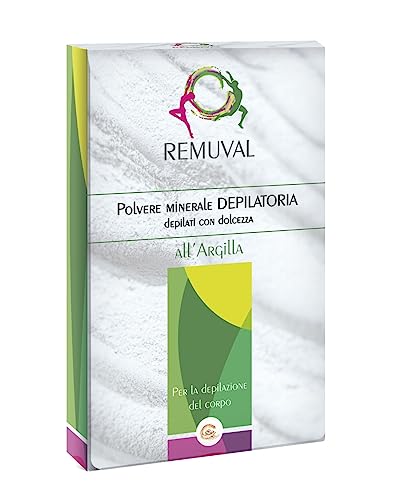 CARONE COSMETIC "REMUVAL" 100% Made in Italy - Mineralpulver zur Haarentfernung 2 x 100g - mit grünem Ton - Enthaarungscreme für Damen und Herren - auch für empfindliche Haut - natürliche CARONE COSMETIC "REMUVAL" 100% Made in Italy - Mineralpulver zur Haarentfernung 2 x 100g - mit grünem Ton - Enthaarungscreme für Damen und Herren - auch für empfindliche Haut - natürliche von Carone