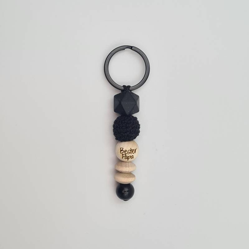 Schlüsselanhänger Black Geschenkidee Hebammengeschenk Vatertag Papa Geschenk von CarosBabyzauber