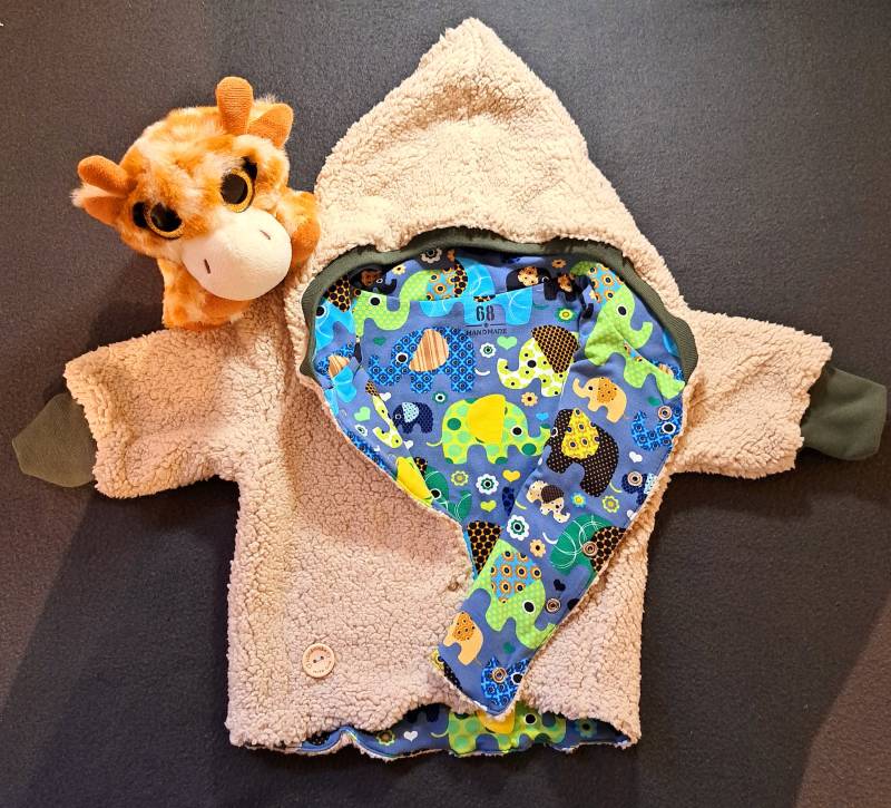 Kinderjacke Elefant/Teddyjacke Babyjacke Flauschige Weiche Kinderjacke Elefant/Teddyjacke Babyjacke Flauschige Weiche von Carosnaehliebe