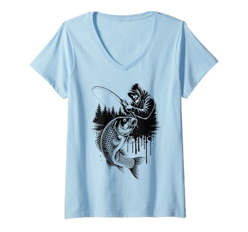 Damen Karpfenangeln, für Männer | Angler & Karpfenfische, Angeln T-Shirt mit V-Ausschnitt Damen Karpfenangeln, für Männer | Angler & Karpfenfische, Angeln T-Shirt mit V-Ausschnitt von Carp Fish Fishing Angler Gifts for Dad & Men