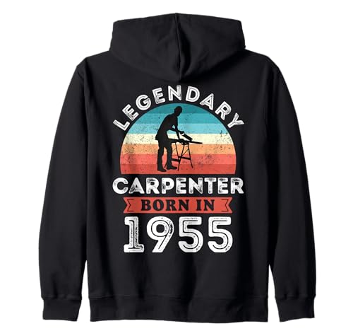Legendary Carpenter Born in 1955, 70th Birthday Men Kapuzenjacke von Carpenter 1955 Legends Gifts for Mens 70th Bday