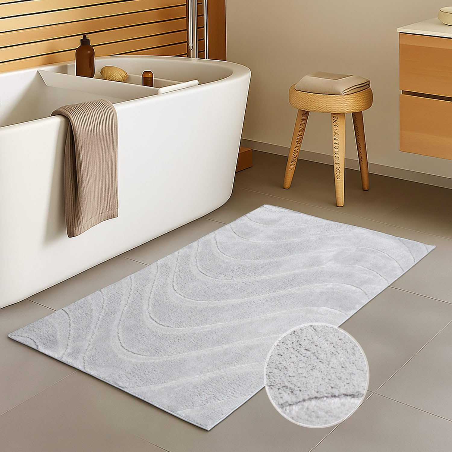 Carpet City Badematte "BAT400, Badteppich uni" Höhe 11 mm rutschhemmend beschichtet fußbodenheizungsgeeignet von Carpet City