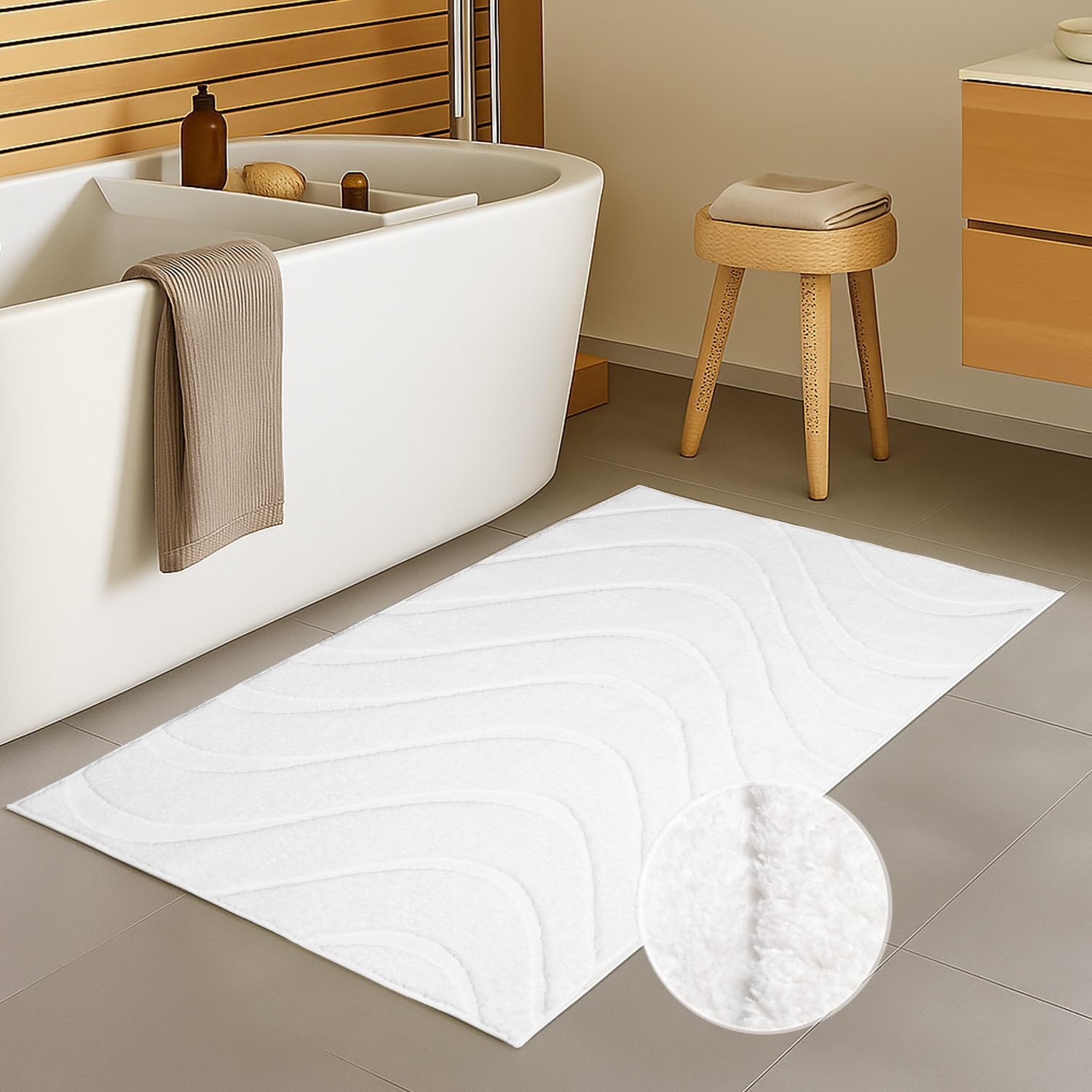 Carpet City Badematte "BAT400, Badteppich uni" Höhe 11 mm rutschhemmend beschichtet fußbodenheizungsgeeignet von Carpet City