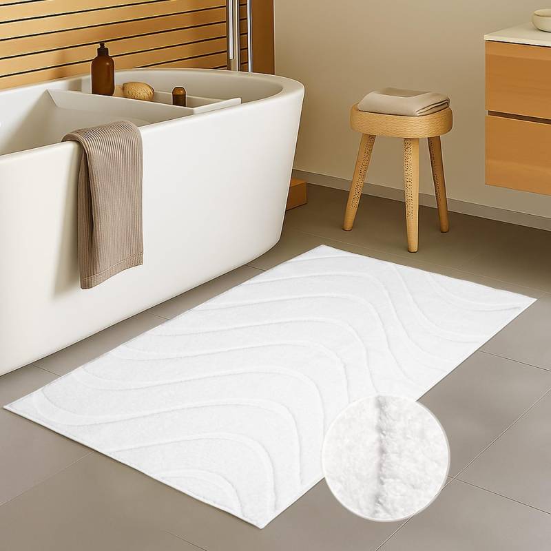 Carpet City Badematte "BAT400, Badteppich uni" Höhe 11 mm rutschhemmend beschichtet fußbodenheizungsgeeignet von Carpet City