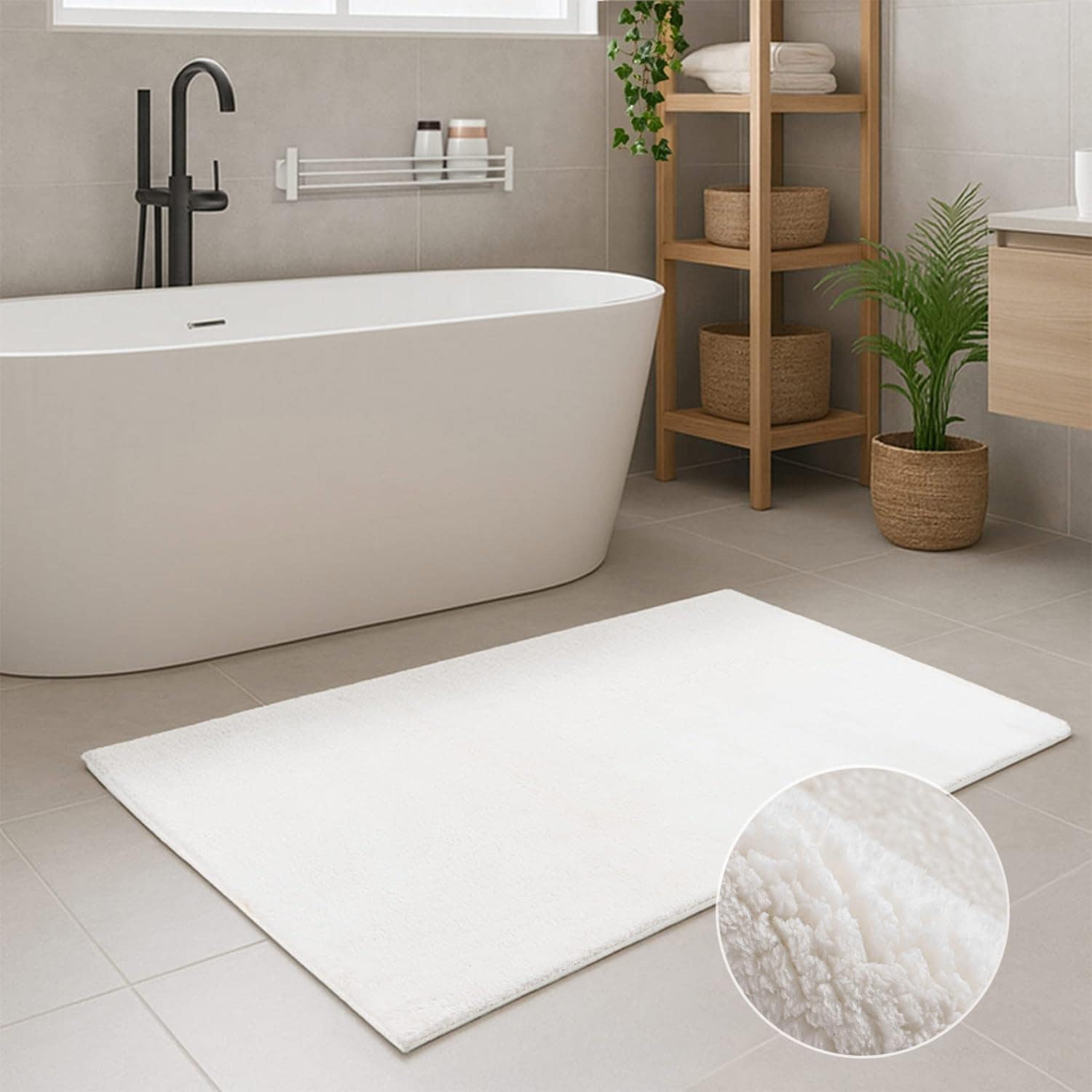 Carpet City Badematte "PURE500, Badteppich uni" Höhe 16 mm rutschhemmend beschichtet schnell trocknend von Carpet City