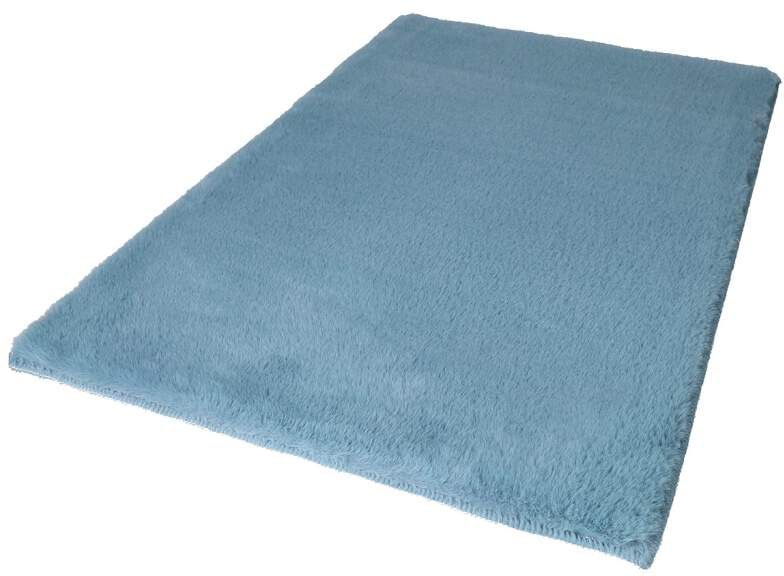 Carpet City Badematte "Topia Mats, Badteppich uni", Höhe 14 mm, rutschhemmend beschichtet, strapazierfähig, Hochflor, Kaninchen Haptik, Polyester, Badezimmerteppich, waschbar von Carpet City