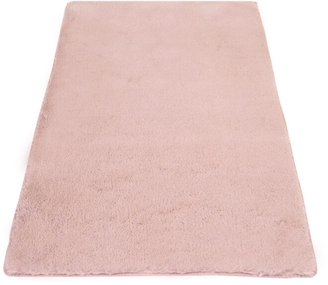 Carpet City Badematte "Topia Mats, Badteppich uni", Höhe 14 mm, rutschhemmend beschichtet, strapazierfähig, Hochflor, Kaninchen Haptik, Polyester, Badezimmerteppich, waschbar von Carpet City