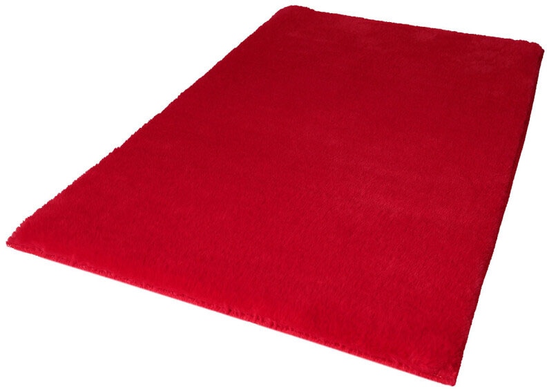 Carpet City Badematte "Topia Mats, Badteppich uni", Höhe 14 mm, rutschhemmend beschichtet, strapazierfähig, Hochflor, Kaninchen Haptik, Polyester, Badezimmerteppich, waschbar von Carpet City