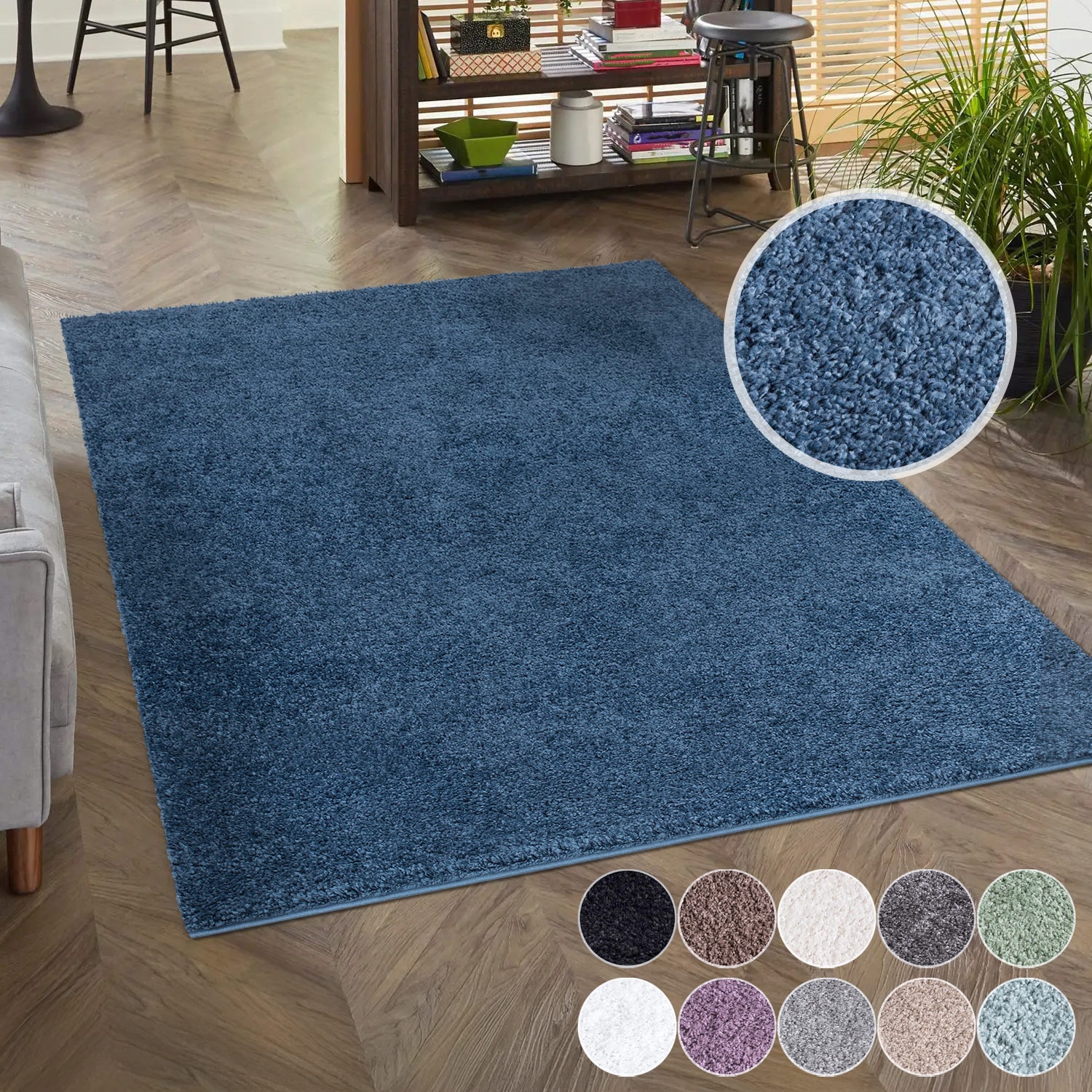 Carpet City Hochflor-Teppich "City Shaggy" rechteckig 30 mm Höhe Auch als Läufer, Langflor, Uni, Shaggy, flauschig-weich von Carpet City