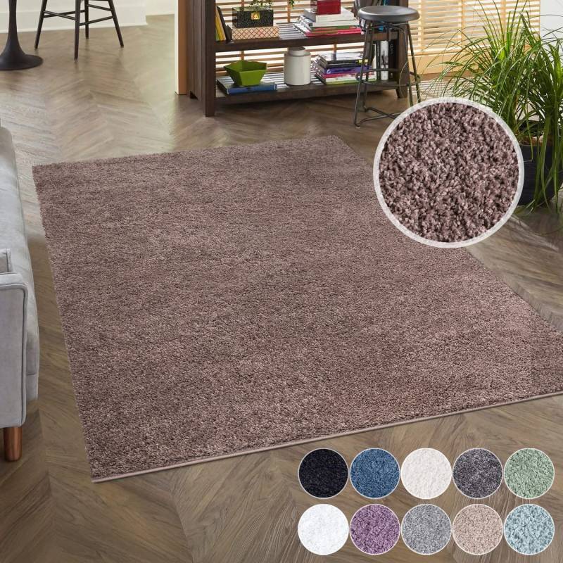 Carpet City Hochflor-Teppich "City Shaggy" rechteckig 30 mm Höhe Auch als Läufer, Langflor, Uni, Shaggy, flauschig-weich von Carpet City