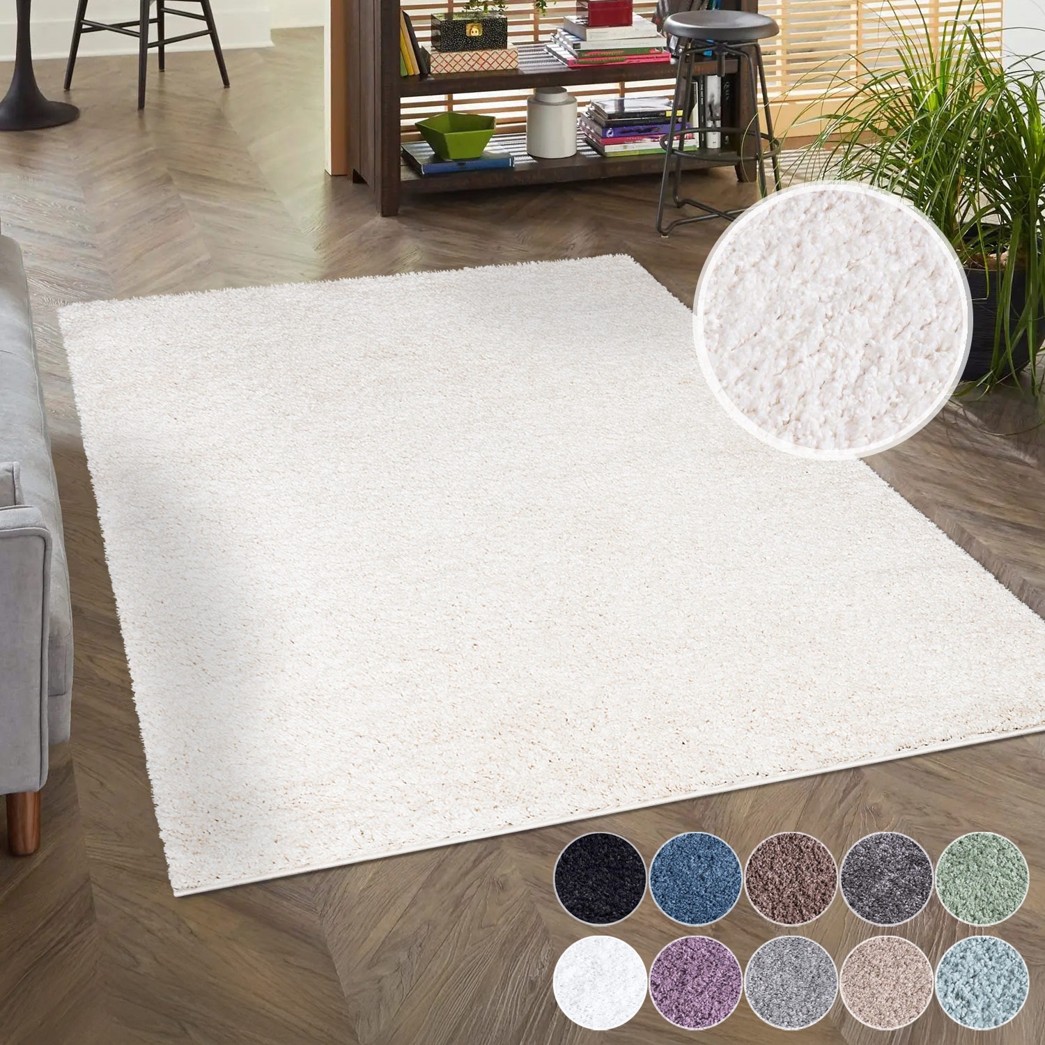 Carpet City Hochflor-Teppich "City Shaggy" rechteckig 30 mm Höhe Auch als Läufer, Langflor, Uni, Shaggy, flauschig-weich von Carpet City