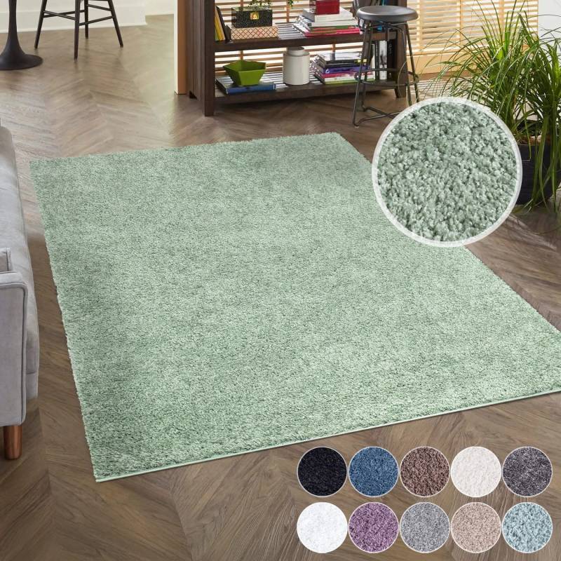 Carpet City Hochflor-Teppich "City Shaggy" rechteckig 30 mm Höhe Auch als Läufer, Langflor, Uni, Shaggy, flauschig-weich von Carpet City