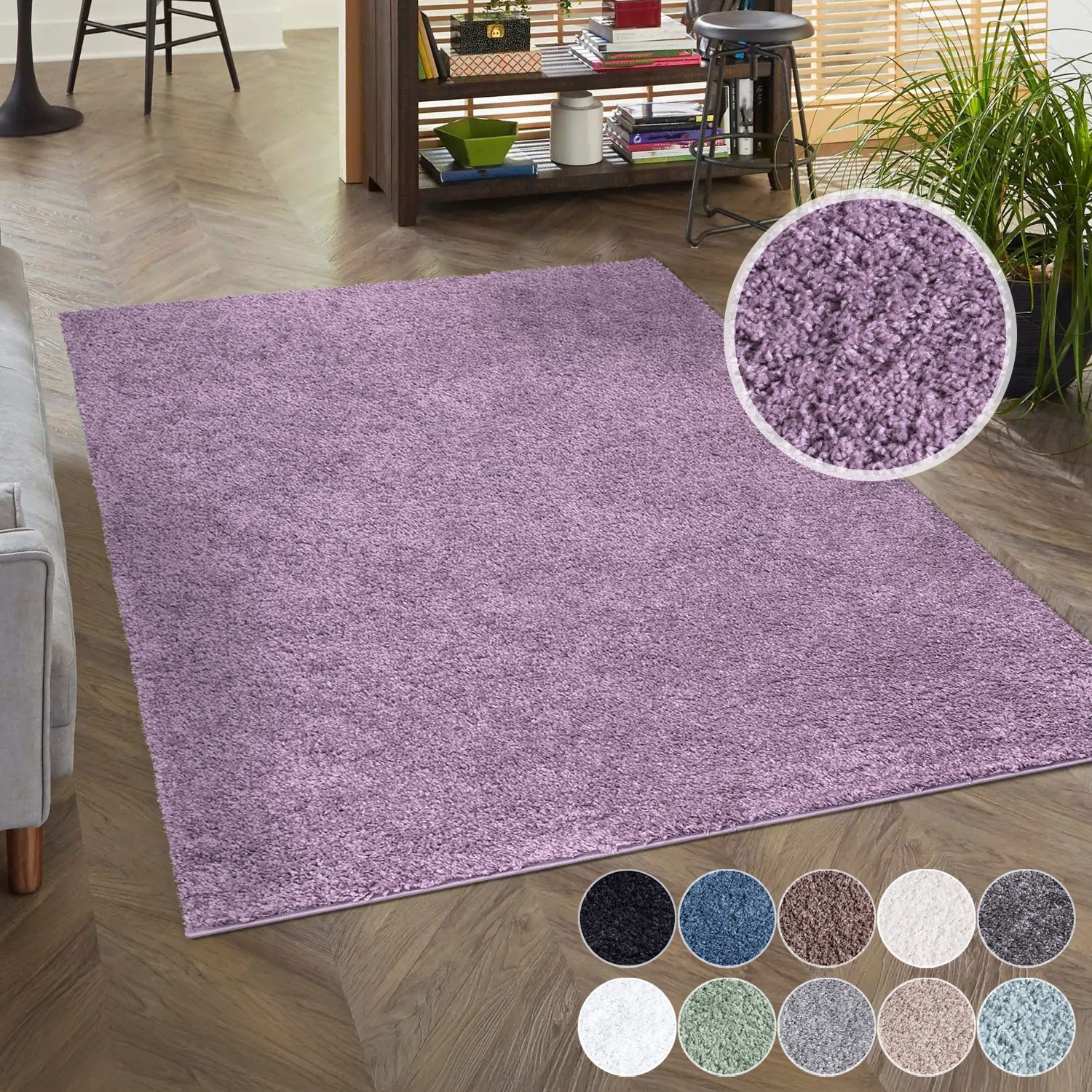 Carpet City Hochflor-Teppich "City Shaggy" rechteckig 30 mm Höhe Auch als Läufer, Langflor, Uni, Shaggy, flauschig-weich von Carpet City
