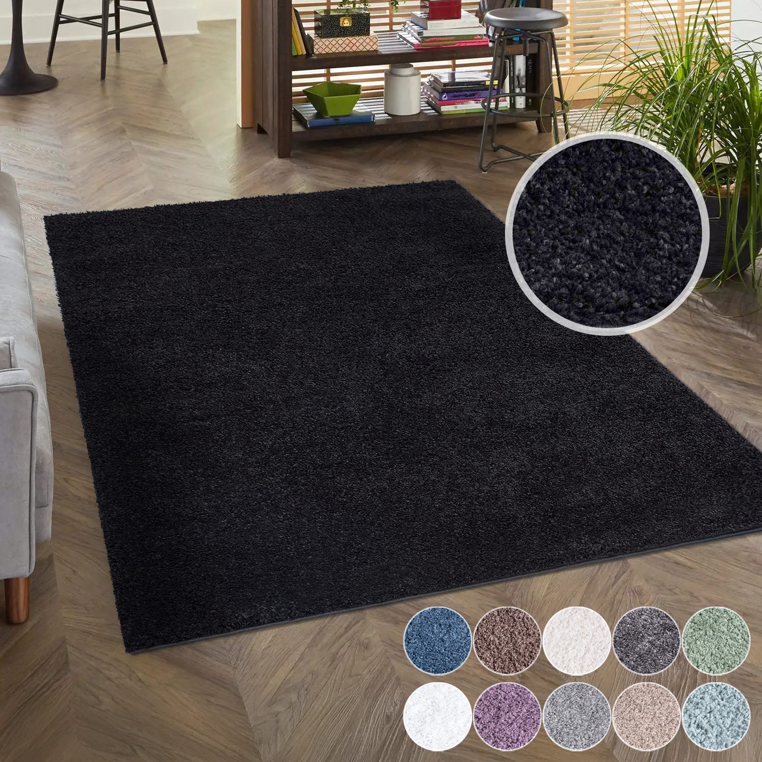 Carpet City Hochflor-Teppich "City Shaggy" rechteckig 30 mm Höhe Auch als Läufer, Langflor, Uni, Shaggy, flauschig-weich von Carpet City