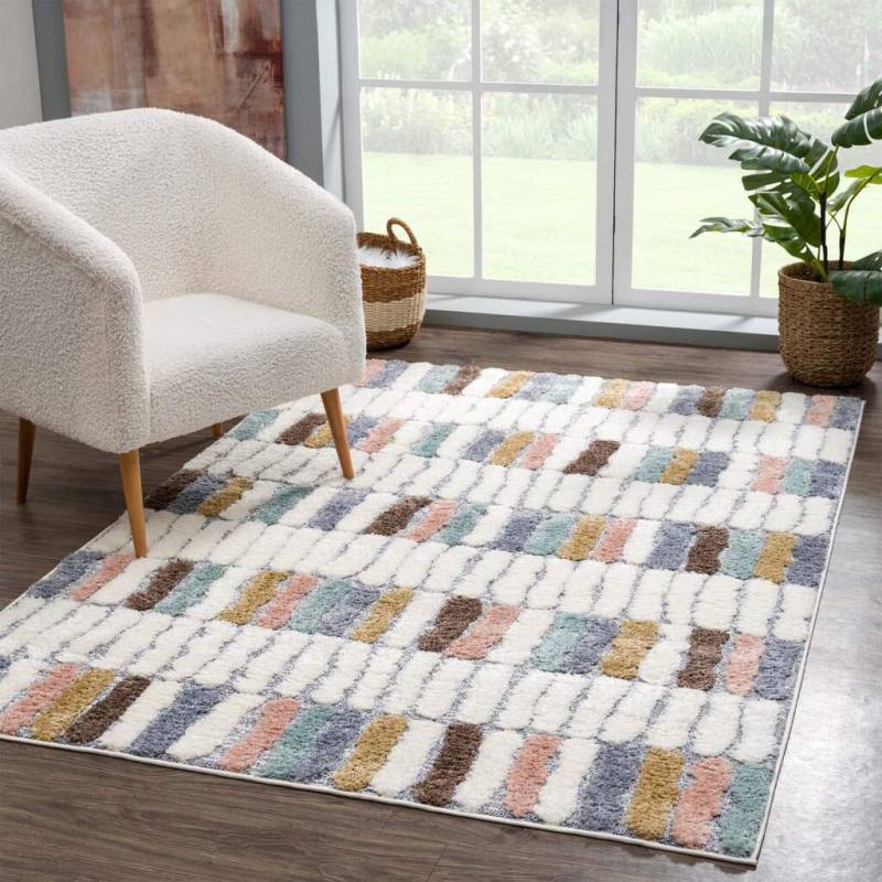 Carpet City Hochflor-Teppich "Focus 3032" rechteckig 20 mm Höhe Läufer, Boho, Hochtief-Muster/ 3D-Effekt, für Wohnzimmer, Schlafzimmer Carpet City Hochflor-Teppich "Focus 3032" rechteckig 20 mm Höhe Läufer, Boho, Hochtief-Muster/ 3D-Effekt, für Wohnzimmer, Schlafzimmer von Carpet City