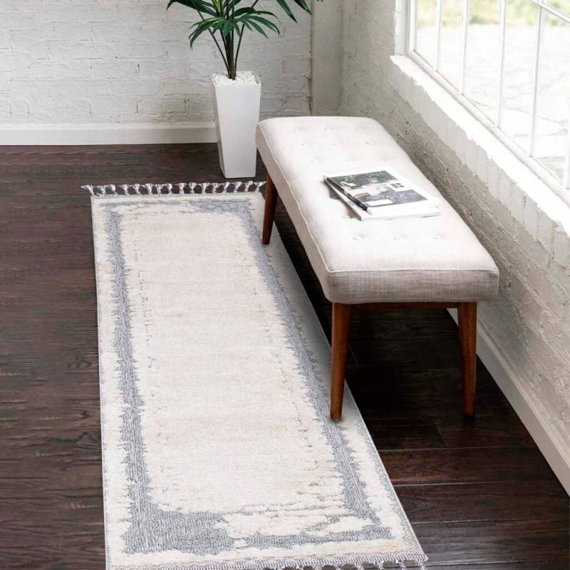 Carpet City Hochflor-Teppich "Valencia 908" rechteckig 20 mm Höhe Läufer, Boho-Stil, 3D-Effekt, Relief, Hoch-Tief-Struktur, mit Fransen Carpet City Hochflor-Teppich "Valencia 908" rechteckig 20 mm Höhe Läufer, Boho-Stil, 3D-Effekt, Relief, Hoch-Tief-Struktur, mit Fransen von Carpet City