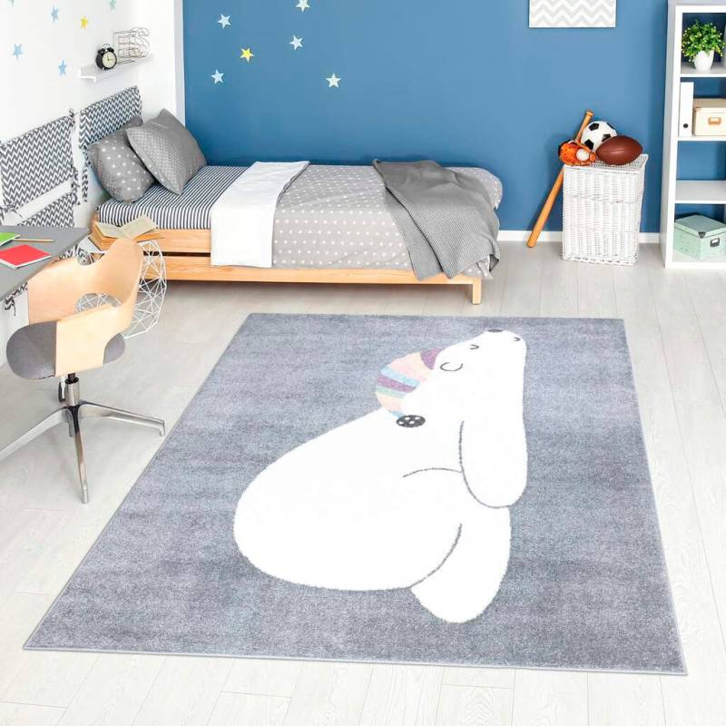 Carpet City Kinderteppich "ANIME921", rechteckig, Kinderzimmer Teppich Modern mit Mond, Blumen, Wolken, Creme, Multi von Carpet City