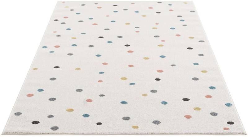 Carpet City Kinderteppich "Anime9396", rechteckig, Spielteppich, Bunte Punkte, Weicher Flor, Pflegeleicht, Kinderzimmer von Carpet City