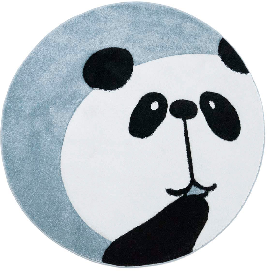 Carpet City Kinderteppich "Bueno Kids 1389", rund, Spielteppich, Panda-Bär, 3D-Effekt, Weicher Flor, Pflegeleicht von Carpet City