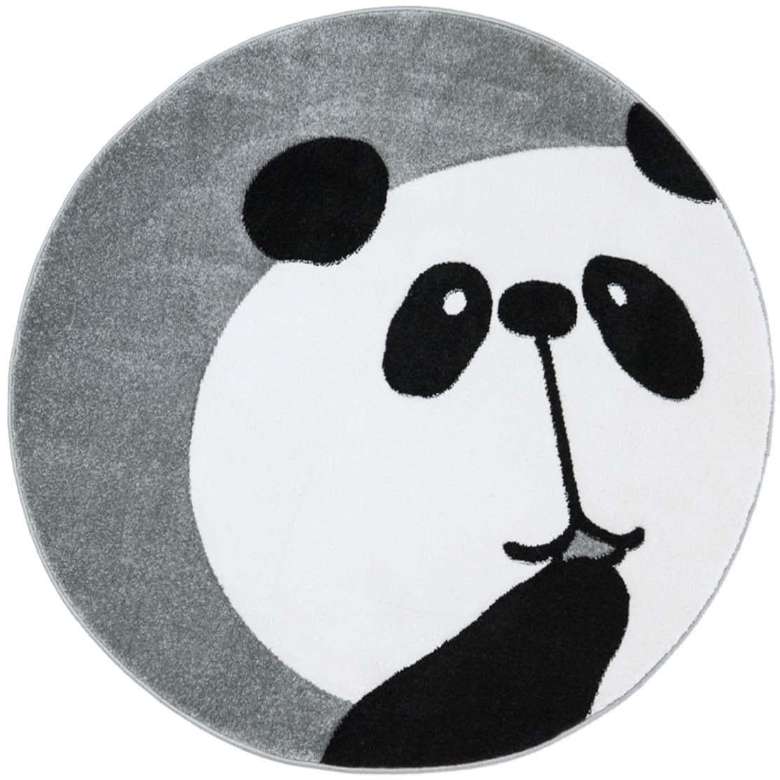 Carpet City Kinderteppich "Bueno Kids 1389", rund, Spielteppich, Panda-Bär, 3D-Effekt, Weicher Flor, Pflegeleicht von Carpet City