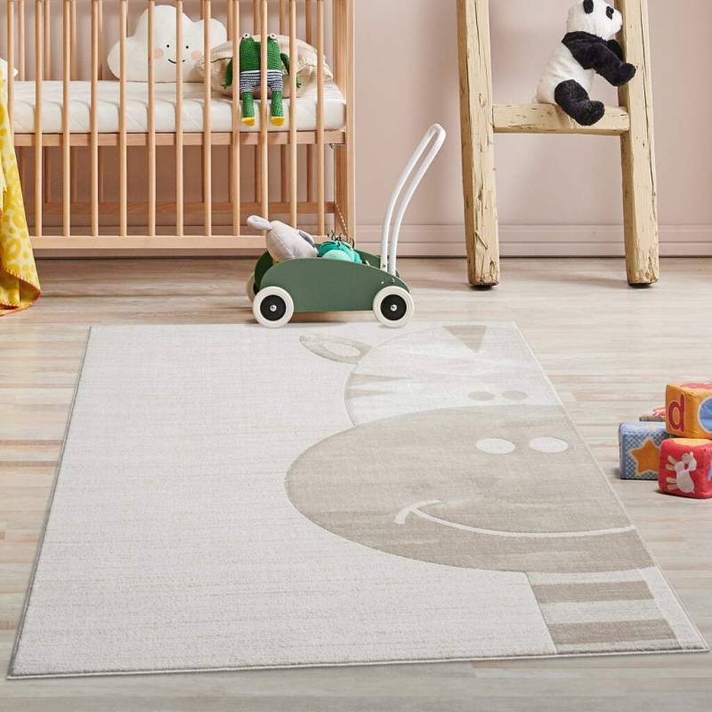 Carpet City Kinderteppich "MARA715" rechteckig 11 mm Höhe Kinderzimmer, Kurzflor,robust,Tiere, Spielzimmer von Carpet City