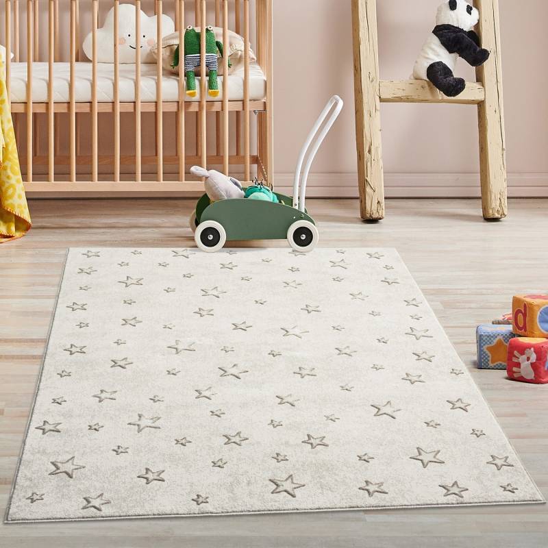 Carpet City Kinderteppich "MARA725" rechteckig 11 mm Höhe Kinderzimmer, Kurzflor,robust,Tiere, Spielzimmer von Carpet City