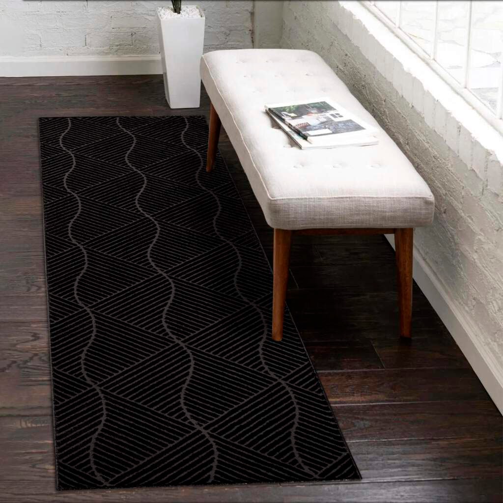 Carpet City Läufer "Friseé-Teppich FANCY 904", rechteckig, Kurzflor Wohnzimmer, florale 3D-Optik, für Schlafzimmer, Flur von Carpet City