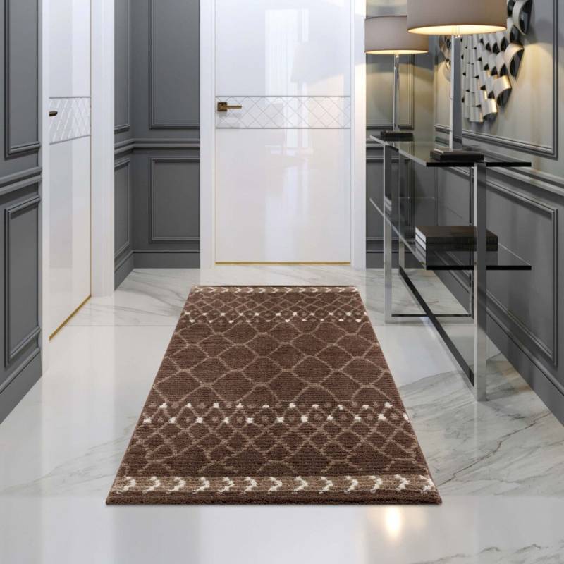 Carpet City Teppich "April 2312" rechteckig 10 mm Höhe Läufer, weich durch Microfaser, Boho Ethno Look, Wohnzimmer von Carpet City