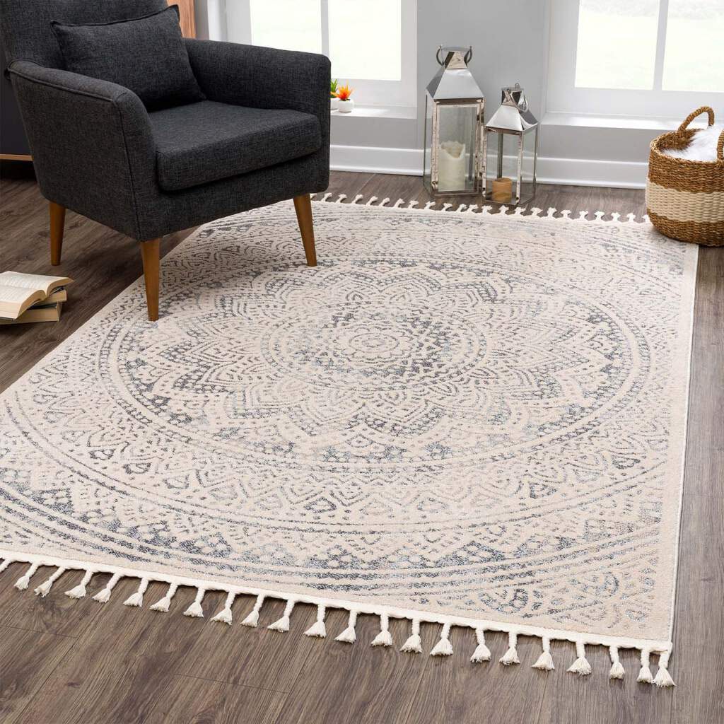 Carpet City Teppich "Art 1652" rechteckig 7 mm Höhe Kurzflor, Ornamenten-Muster, Boho & Mandala Stil, auch als Läufer von Carpet City
