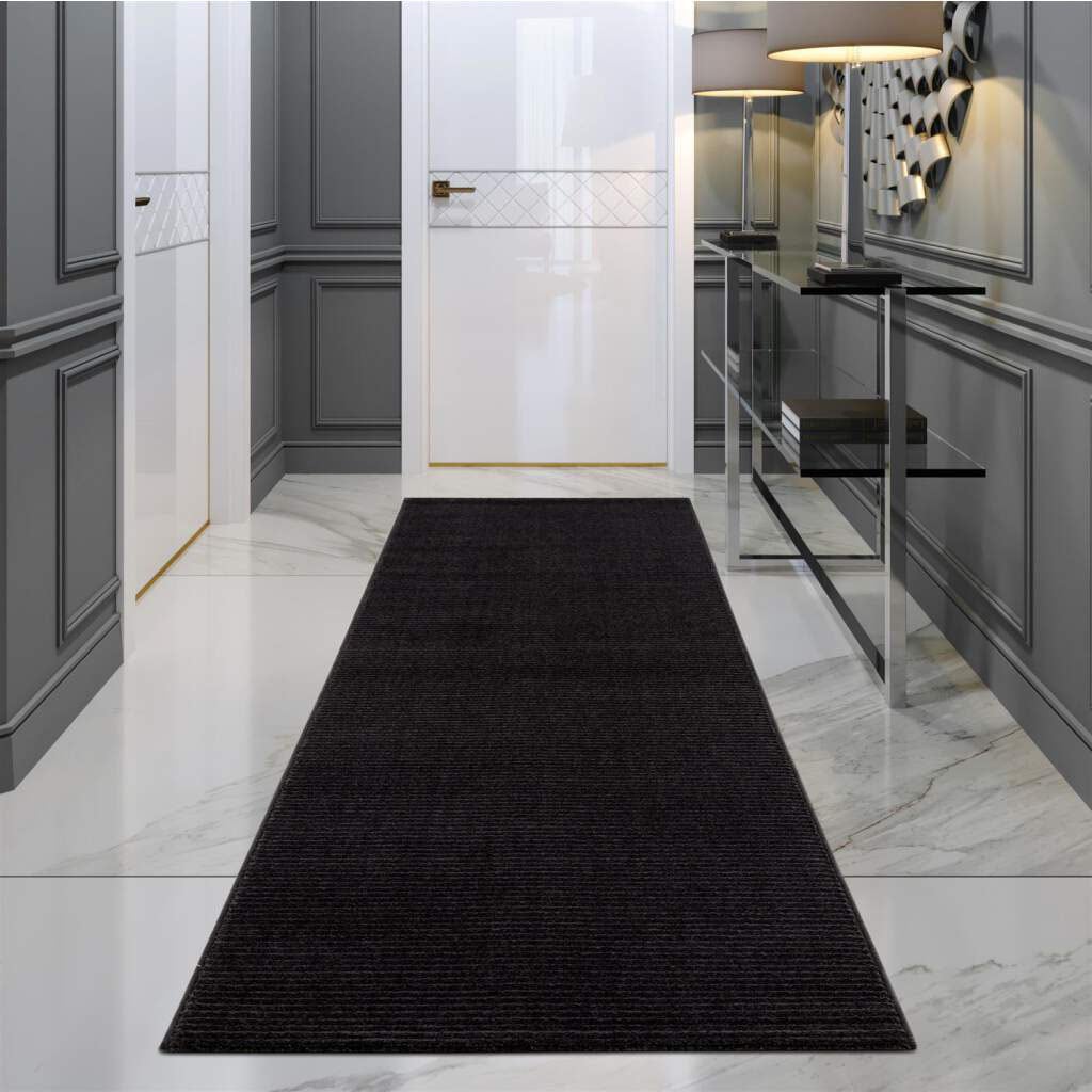 Carpet City Teppich "Friseé-Teppich FANCY900" rechteckig 12 mm Höhe Läufer, Kurzflor, Einfarbig, 3D-Optik, Streifen Look, Wohnzimmer von Carpet City