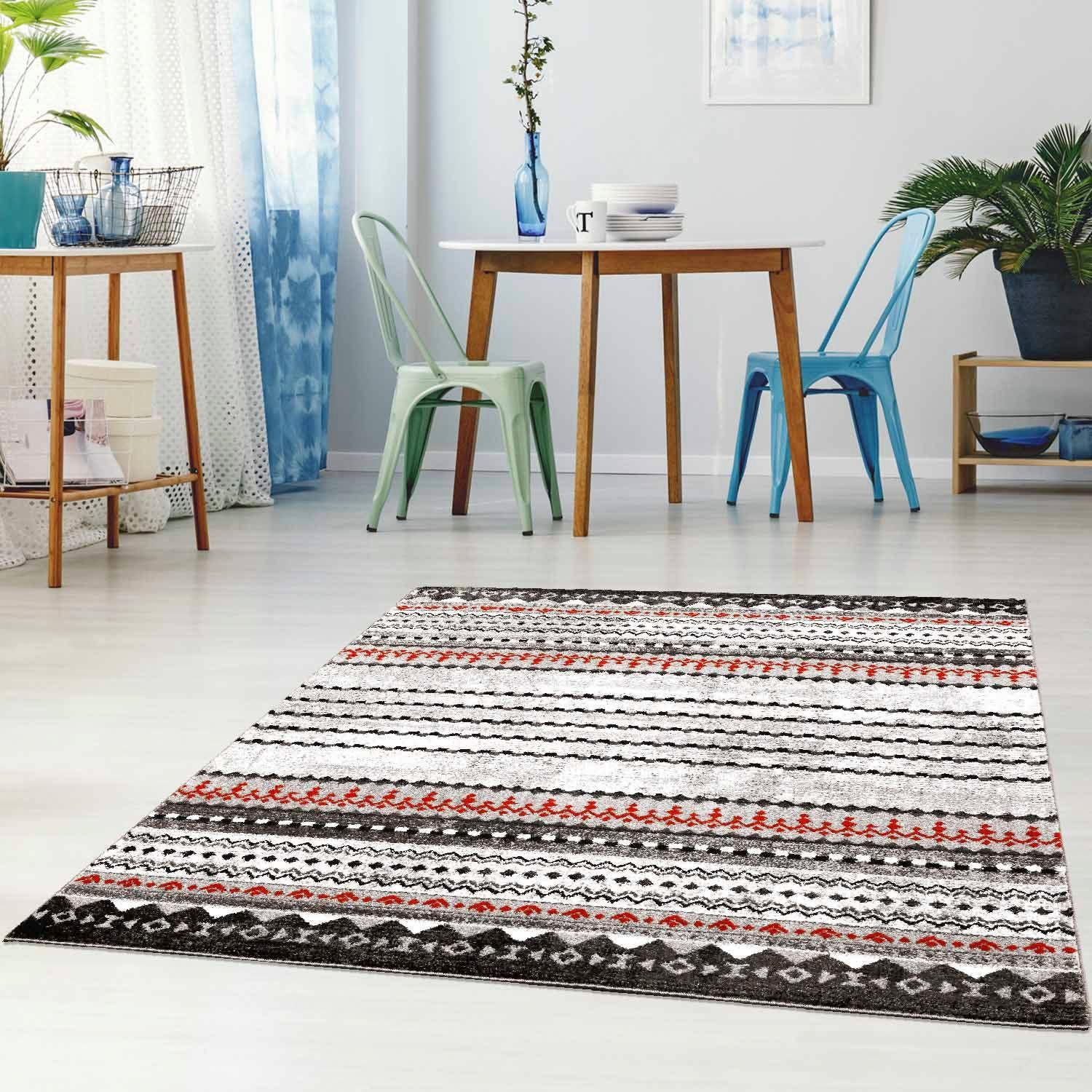 Carpet City Teppich "Moda 1136" rechteckig 11 mm Höhe Läufer, Kurzflor, Wohnzimmer von Carpet City