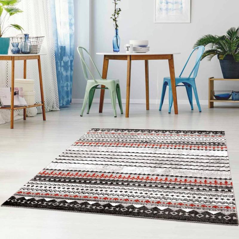 Carpet City Teppich "Moda 1136" rechteckig 11 mm Höhe Läufer, Kurzflor, Wohnzimmer von Carpet City
