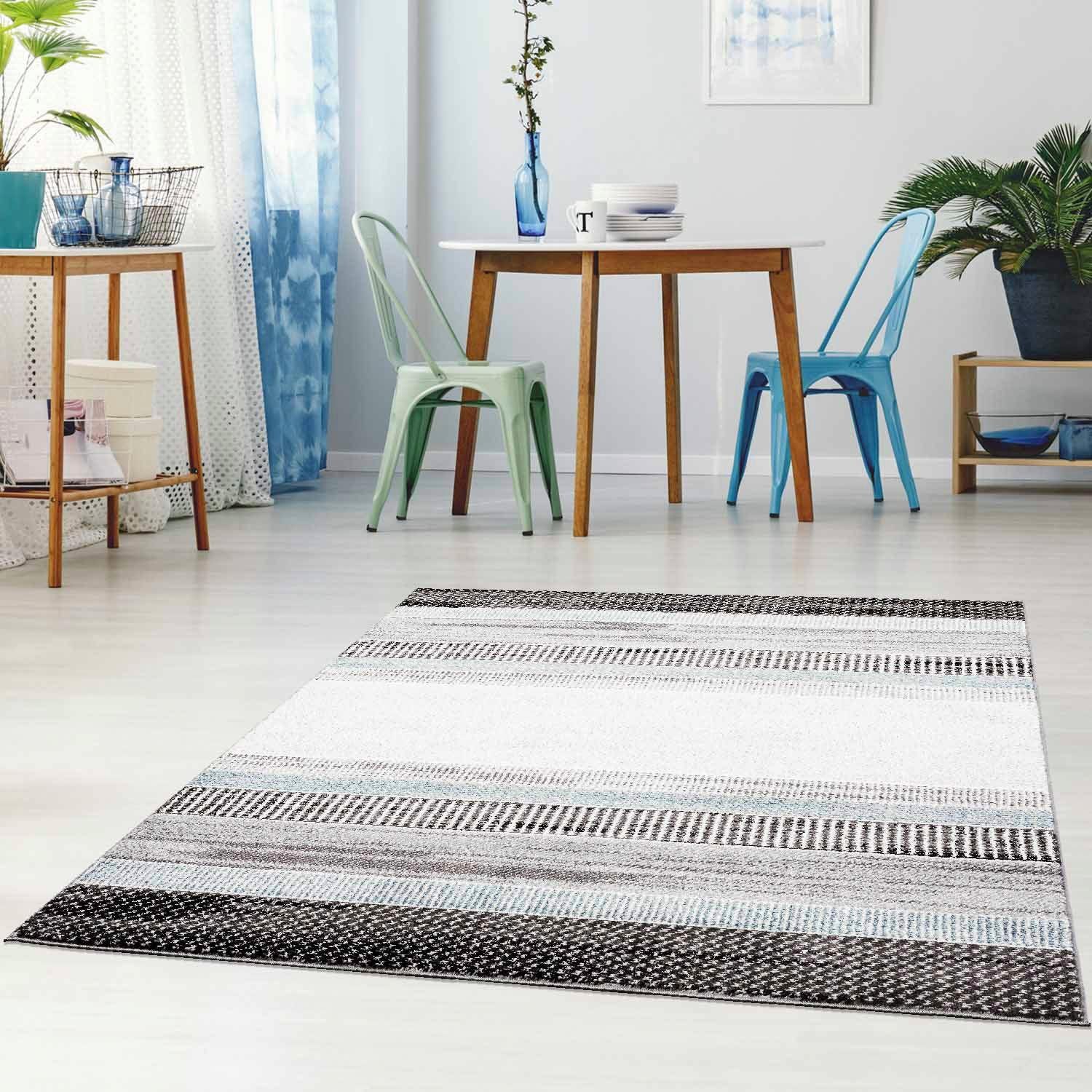 Carpet City Teppich "Moda 1142" rechteckig 11 mm Höhe Läufer, Kurzflor, Wohnzimmer von Carpet City