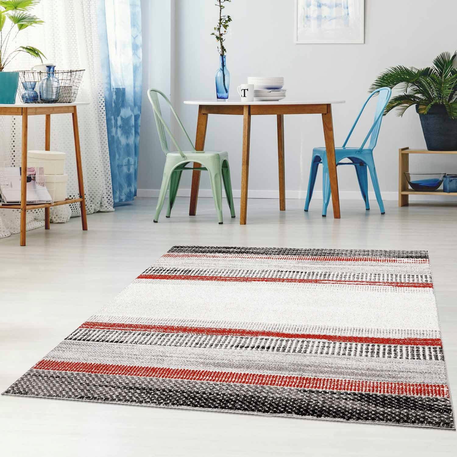 Carpet City Teppich "Moda 1142" rechteckig 11 mm Höhe Läufer, Kurzflor, Wohnzimmer von Carpet City