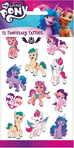 Tattoos für Kinder als Mitgebsel, Geschenk oder Spiel | Frozen Paw Patrol Minions Dinos Cars etc | Aufkleber Sticker Kindergeburtstag Geburtstag, Farbe: My little Pony von Carpeta