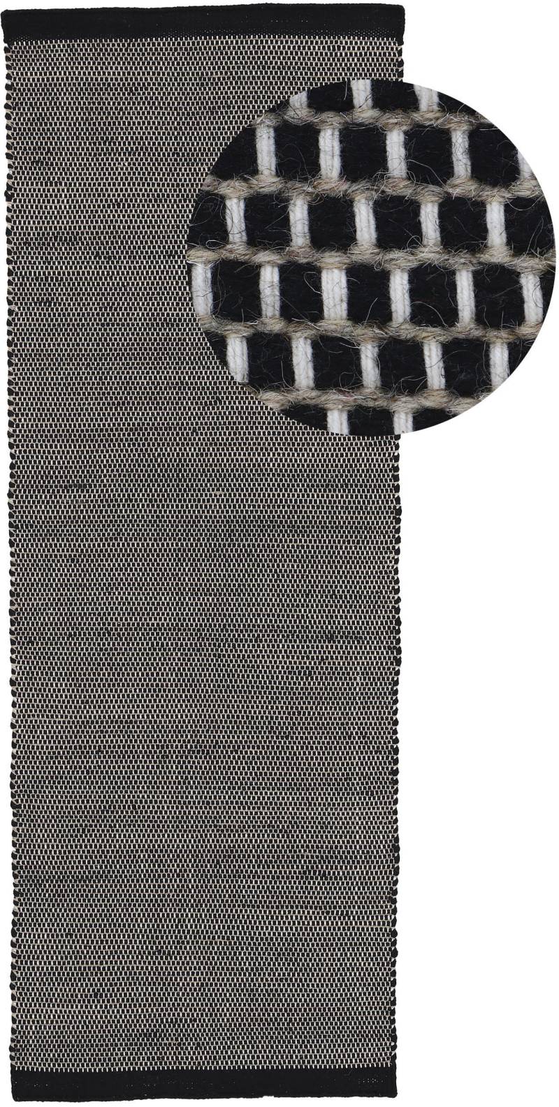 carpetfine Wollteppich "Mona, auch als Läufer" rechteckig 5 mm Höhe 80% Wolle, Wendeteppich aus Wolle/Baumwolle, Wohnzimmer von Carpetfine