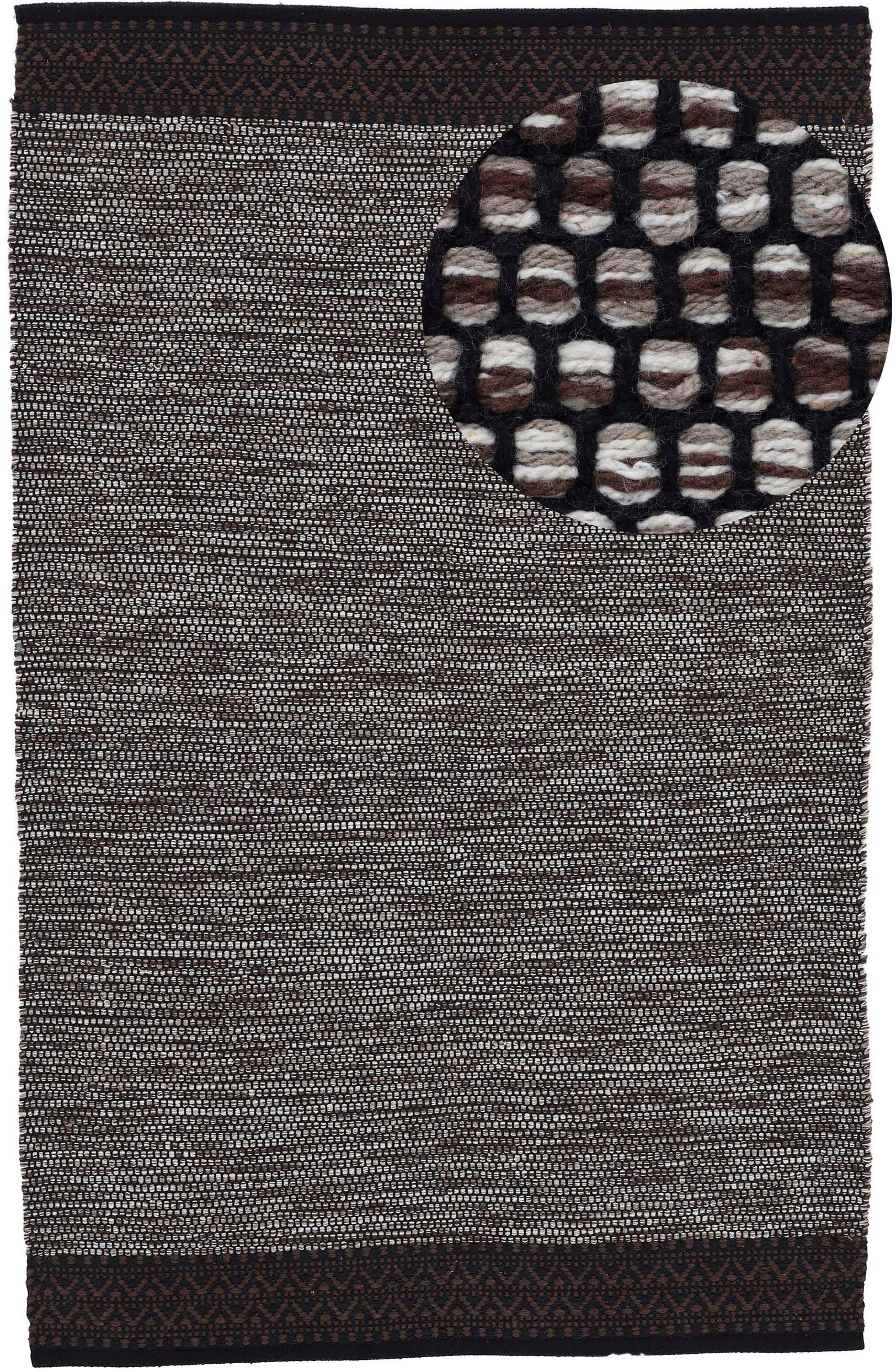 carpetfine Teppich "Kelim Mia auch als Läufer erhältlich", rechteckig, 6 mm Höhe, Baumwolle Wendeteppich, Bordüre, Wohnzimmer von Carpetfine