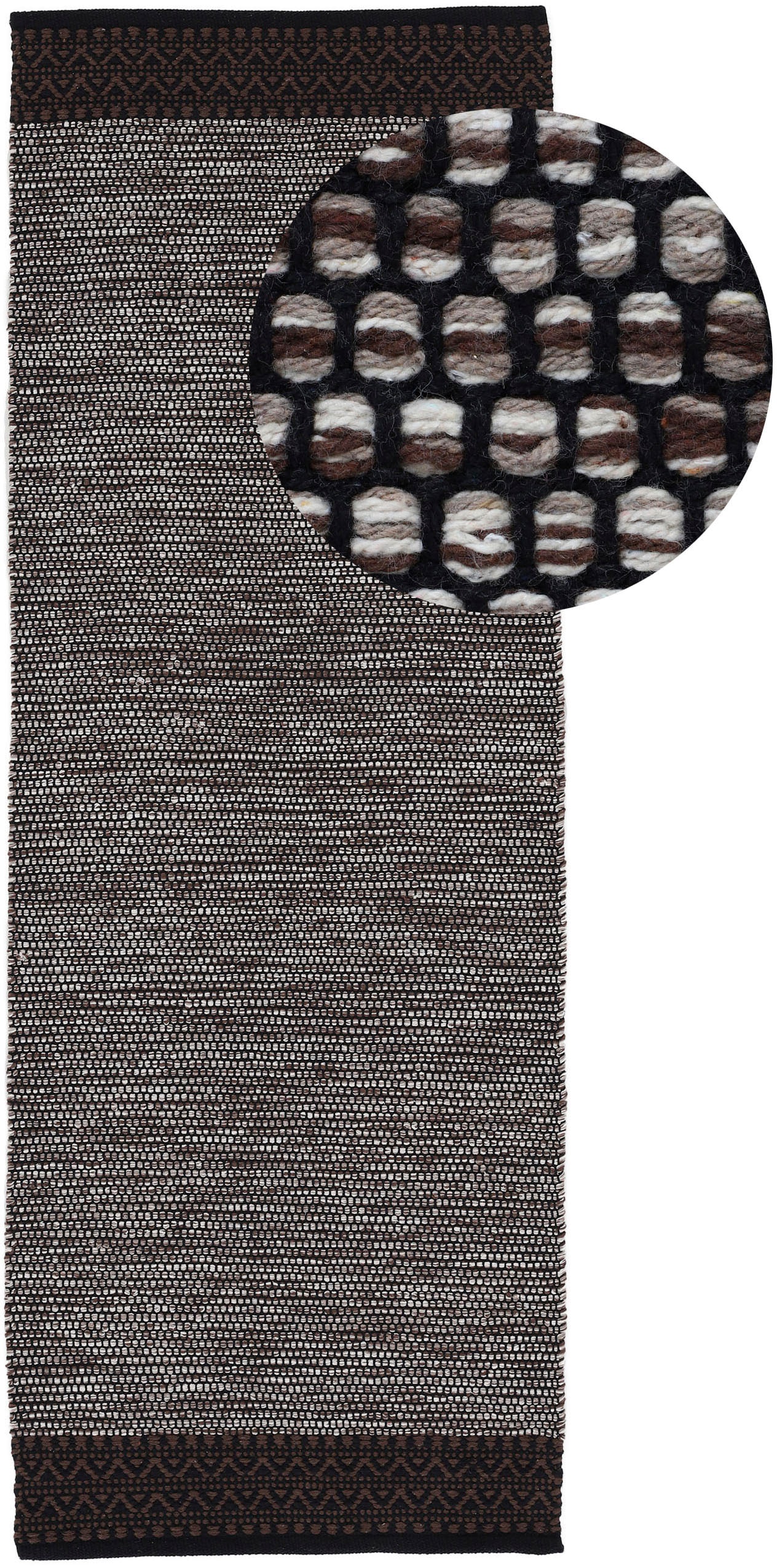 carpetfine Teppich "Kelim Mia auch als Läufer erhältlich", rechteckig, 6 mm Höhe, Baumwolle Wendeteppich, Bordüre, Wohnzimmer von Carpetfine