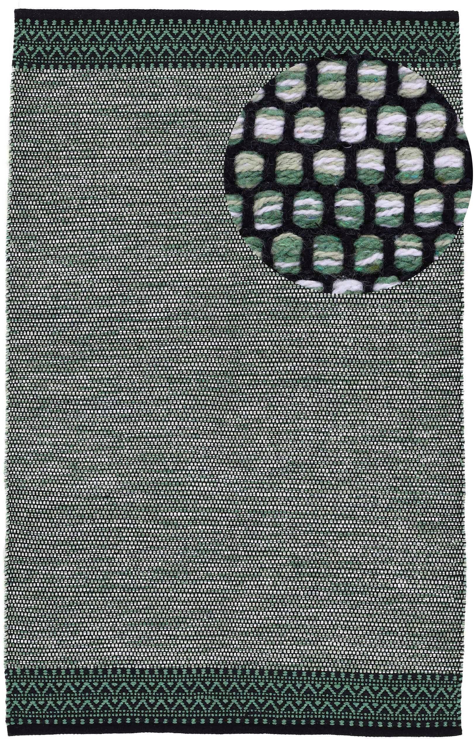 carpetfine Teppich "Kelim Mia auch als Läufer erhältlich", rechteckig, 6 mm Höhe, Baumwolle Wendeteppich, Bordüre, Wohnzimmer von Carpetfine