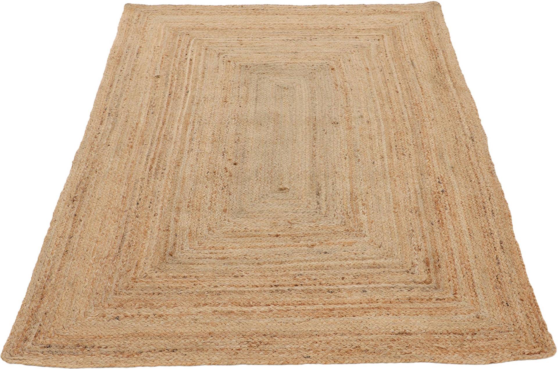 carpetfine Teppich "Nele Juteteppich Naturfaser", rechteckig, geflochtener Wendeteppich aus 100% Jute, quadratisch und als Läufer von Carpetfine