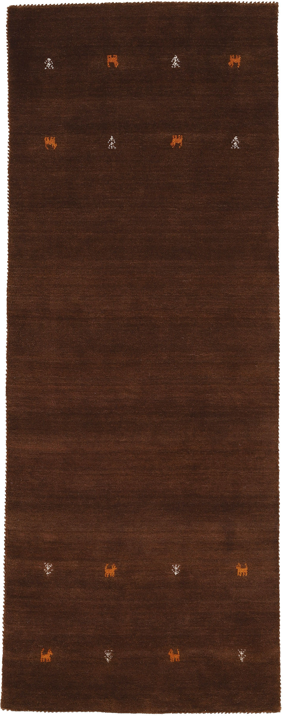 carpetfine Wollteppich "Gabbeh Uni, auch als Läufer und Rund erhältlich" rechteckig 15 mm Höhe reine Wolle, handgewebt, Gabbeh Loom Tiermotiv, große Farbauswahl von Carpetfine