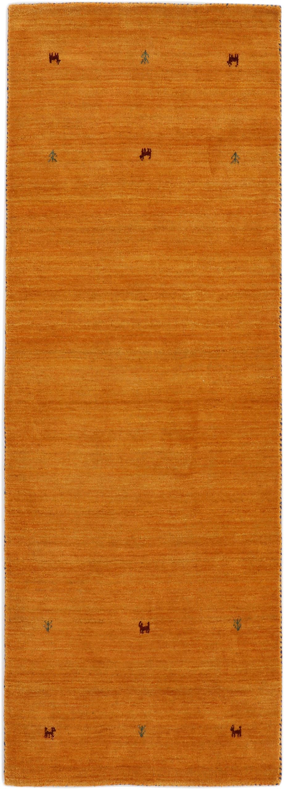 carpetfine Wollteppich "Gabbeh Uni, auch als Läufer und Rund erhältlich" rechteckig 15 mm Höhe reine Wolle, handgewebt, Gabbeh Loom Tiermotiv, große Farbauswahl von Carpetfine