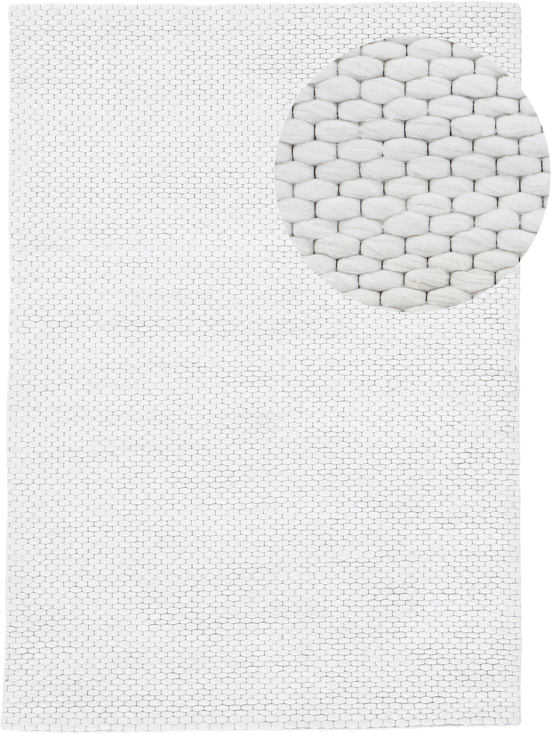 carpetfine Wollteppich "Sina, auch als Läufer" rechteckig 14 mm Höhe Handweb Teppich, reine Wolle, meliert, handgewebt, weich & kuschelig von Carpetfine